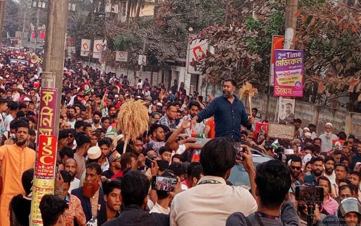 গাজীপুরে বিএনপি প্রার্থী রনির নির্বাচনি শোডাউন